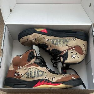 Jordan Supreme collab. Retro 5 Desert Camo color Size 12